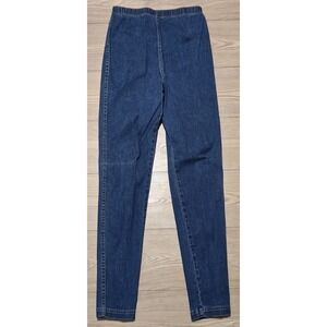 Vtg Forenza Pull Up Pants Womens Sz Medium Dark Blue 25x30 Elastic Waist 80s